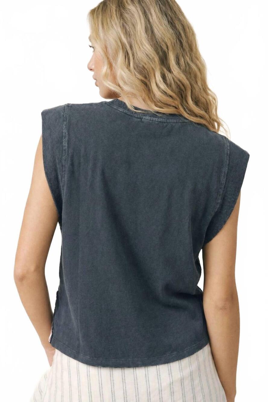 NEW KORI star pocket tank top in navy - Picture 2 of 4